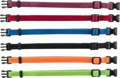 Trixie Puppy Halsband Set Zwart/Rood/Blauw/Appel/Papaya/Orchidee