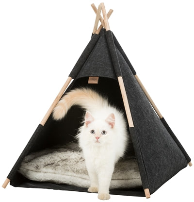 Trixie Kattenmand Tipi Vilt Antraciet - Verdurra