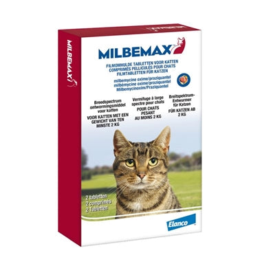 Milbemax Tablet Ontworming Kat 2-8Kg 2Tbl - Verdurra