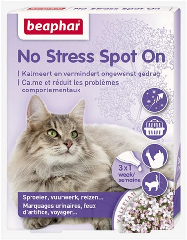 Beaphar No Stress Spot On Kalmeert En Stimuleert Goed Gedrag Kat - Verdurra