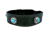 Sazzz Zzzsazzz Halsband Hond Boho Treasure Stone Vintage Leer Antraciet